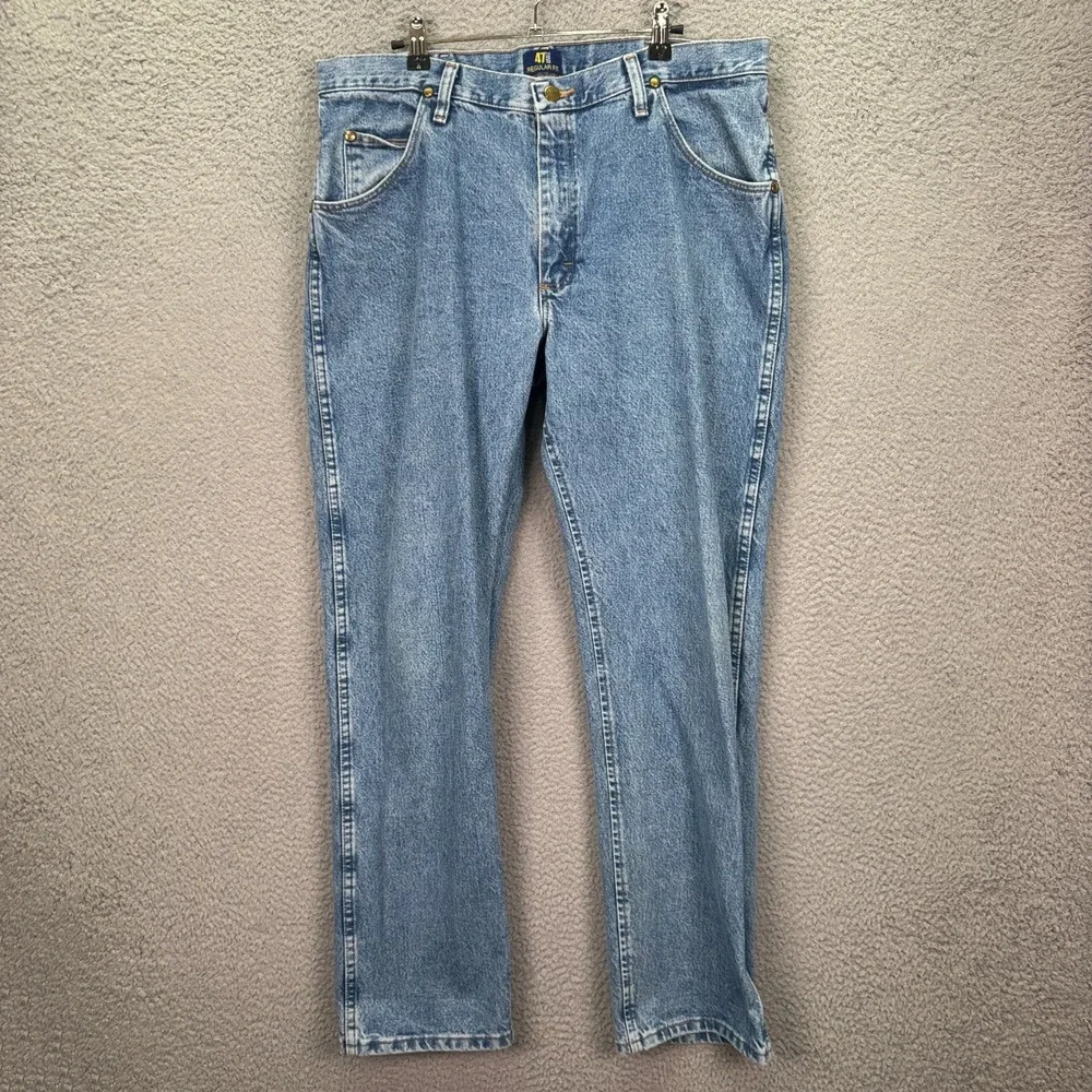 VTG Wrangler Jeans Men 36x32 Blue 47MWZ Regular Fit Western Rodeo Cowboy Y2K 90s